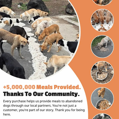 5,000,000+ meals provided thanks to our community of dog lovers