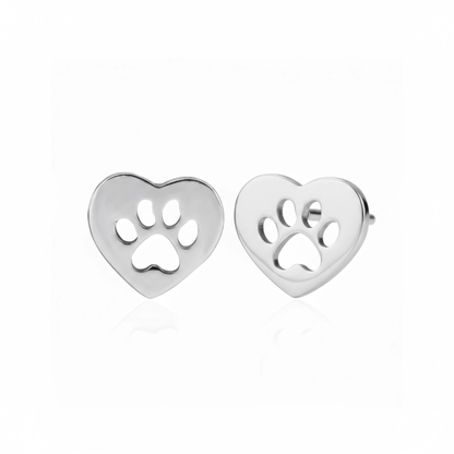 Heart Devotion Earrings - Silver