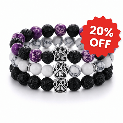 Nightshade Set, Limited Halloween Edition: three Halloween bracelets (Nightshade + Arctic + Lava)