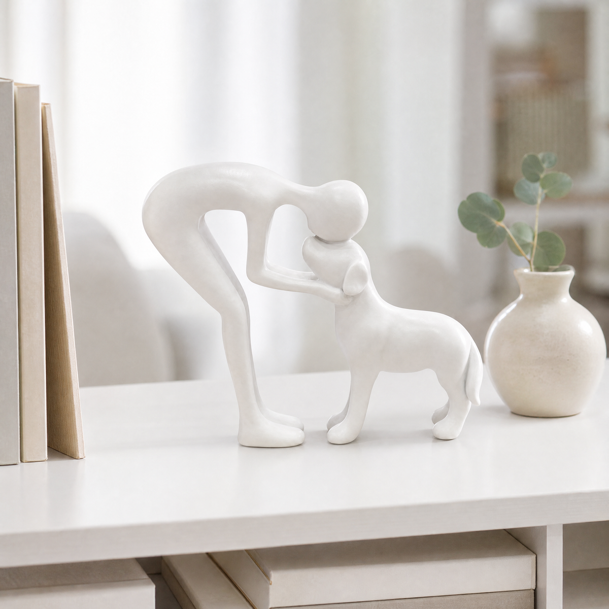 Forever Bond Statue (White) displayed at home
