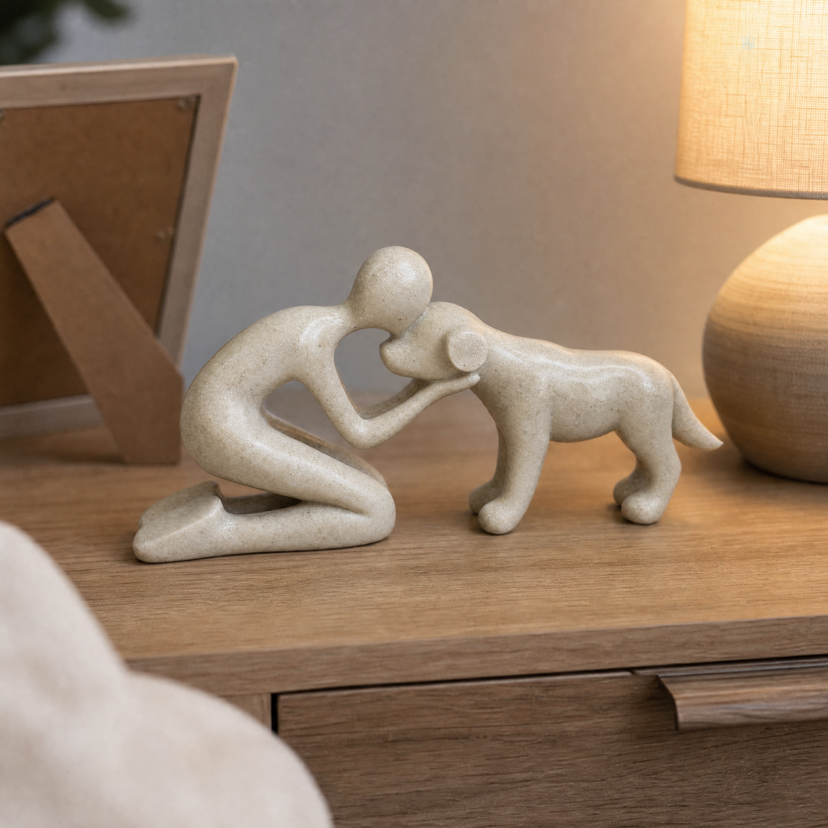 Gentle Moment Statue displayed at home