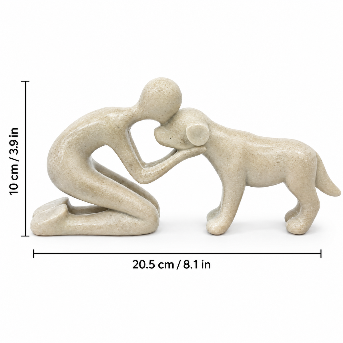 Gentle Moment Statue size: 20.5 cm (8.1 in) long, 10 cm (3.9 in) high