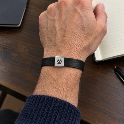 Shepherd Men's Bracelet (Black) worn on the wrist